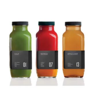 Alternative view of Wholesale 250ml 350ml 500ml Juice Square Glass Bottle With Lids (20pcs)