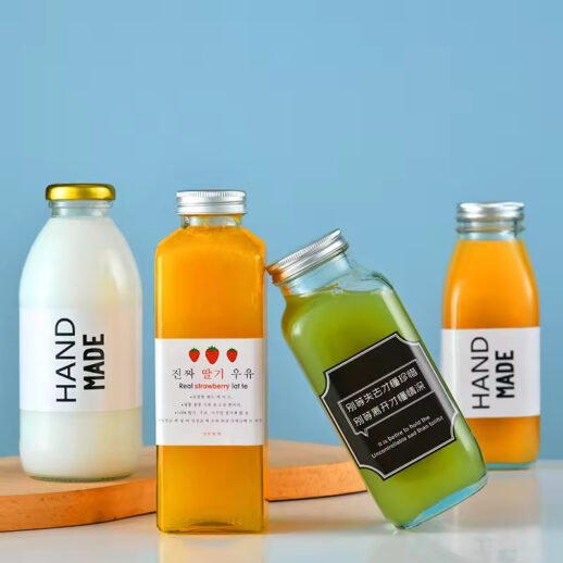 Wholesale 250ml 350ml 500ml Juice Square Glass Bottle With Lids (20pcs) - Image 4