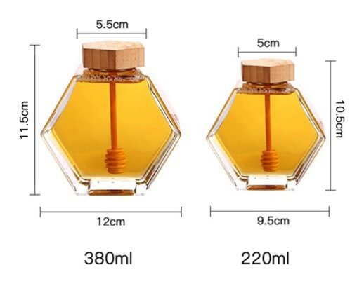 Hexagon Glass Jars for Honey (20pcs) - Image 6